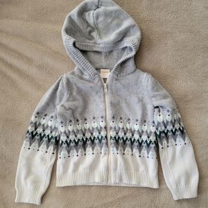 Gymboree All Spruced Up fair isle zip up jacket